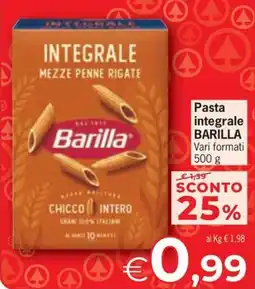 Despar Pasta integrale Barilla offerta