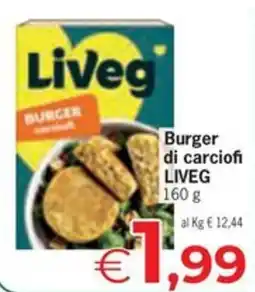 Despar Burger di carciofi LIVEG offerta