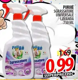 Il Genio Supermercato Purirè sgrassatore universale lavanda offerta
