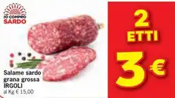 Despar Salame sardo grana grossa Irgoli offerta