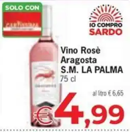 Despar Vino Rosè Aragosta S.M. LA PALMA offerta