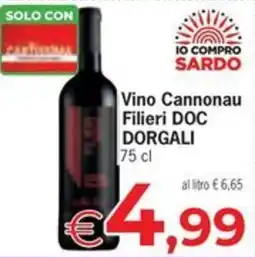 Despar Vino Cannonau Filieri DOC Dorgali offerta