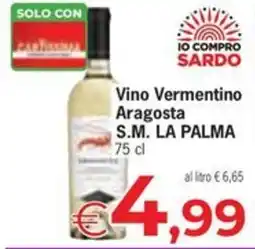 Despar Vino Vermentino Aragosta S.M. LA PALMA offerta