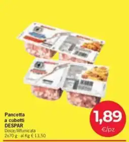 Despar Pancetta a cubetti DESPAR offerta