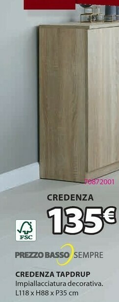 JYSK Credenza tapdrup offerta