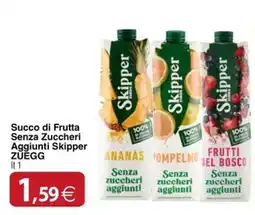 Docks Cash&Carry Succo di Frutta Senza Zuccheri Aggiunti Skipper ZUEGG offerta
