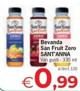 Despar Bevanda San Fruit Zero SANT'ANNA offerta