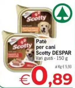 Despar Patè per cani Scotty DESPAR offerta
