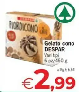 Despar Fiordicono gelato cono offerta