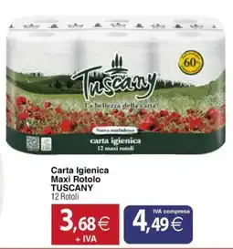 Docks Cash&Carry Carta Igienica Maxi Rotolo TUSCANY offerta