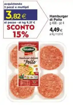 Docks Cash&Carry Hamburger delicato di Pollo Amadori offerta