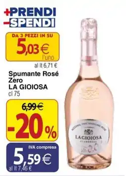 Docks Cash&Carry Spumante Rosé Zero LA GIOIOSA offerta