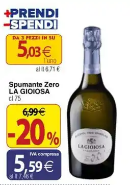 Docks Cash&Carry Spumante Zero LA GIOIOSA offerta