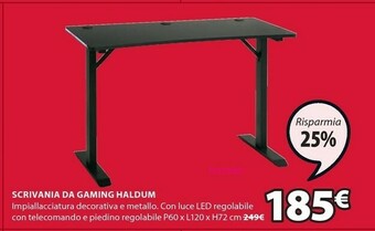 JYSK Scrivania da gaming haldum offerta