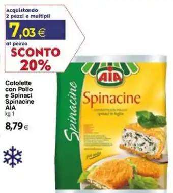 Docks Cash&Carry Cotolette con Pollo e Spinaci Spinacine AIA offerta