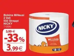 Docks Cash&Carry Bobina Milleusi Nicky offerta