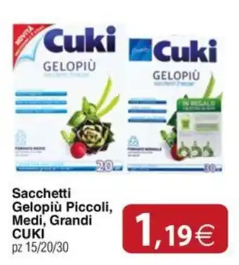 Docks Cash&Carry Sacchetti Gelopiù Cuki offerta