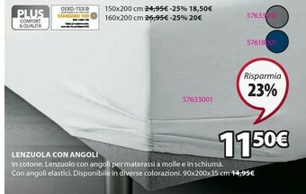 JYSK Lenzuola con angoli offerta