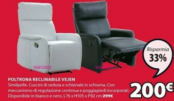 JYSK Poltrona reclinabile vejen offerta