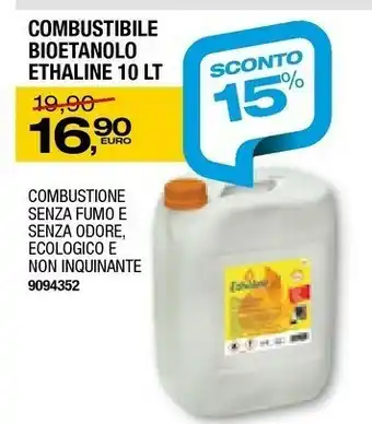 Bricofer Combustibile bioetanolo ethaline 10 lt offerta