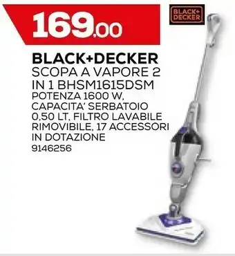 Bricofer Scopa a vapore 2 in 1 bhsm1615dsm offerta