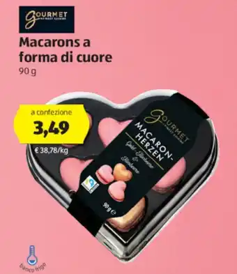 ALDI Gourmet Macarons a forma di cuore 90g offerta