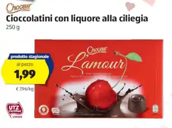 ALDI Choceur Cioccolatini con liquore alla ciliegia 250g offerta