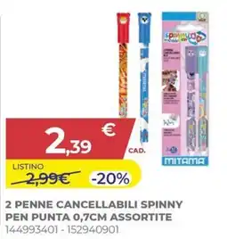 Toys Center 2 penne cancellabili spinny offerta