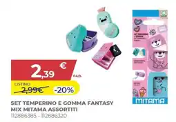 Toys Center Set temperino e gomma fantasy mix mitama assortiti offerta