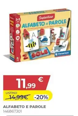 Toys Center Sapienlino Alfabeto e Parole offerta