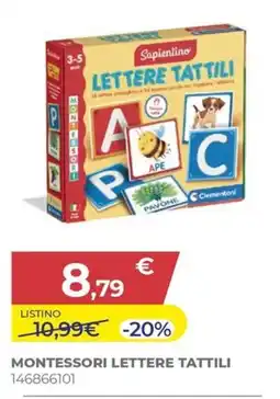 Toys Center Montessori lettere tattili offerta