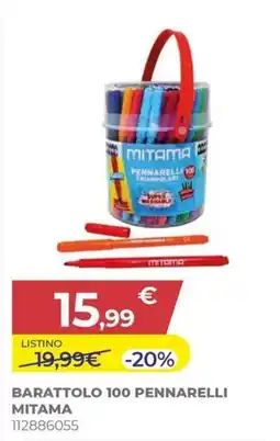 Toys Center Barattolo 100 pennarelli mitama offerta