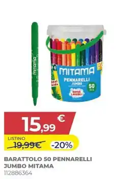 Toys Center Barattolo 50 pennarelli jumbo mitama offerta