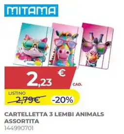 Toys Center Mitama cartelletta 3 lembi animals assortita offerta