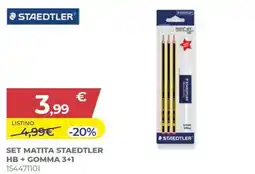 Toys Center Set matita Staedtler HB + gomma 3+1 offerta