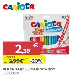 Toys Center 18 pennarelli carioca joy offerta