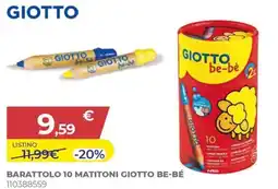 Toys Center Barattolo 10 matitoni Giotto Be-Bé offerta