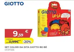Toys Center Set colori da dita Giotto Be-Bè offerta