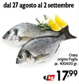 Spak Supermercati Orata origine Puglia offerta