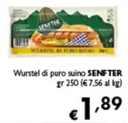 Spak Supermercati Wurstel di puro suino SENFTER offerta