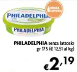 Spak Supermercati Philadelphia senza lattosio offerta
