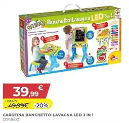 Toys Center Carotina Banchetto-Lavagna LED 3 in 1 offerta
