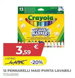 Toys Center Crayola pennarelli maxi punta lavabili offerta