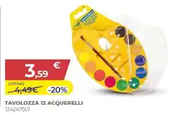 Toys Center Tavolozza 12 Acquerelli offerta