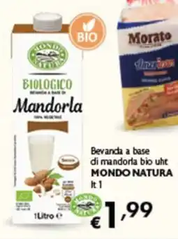 Spak Supermercati Beveranda a base di mandorla bio uht Mondo Natura offerta