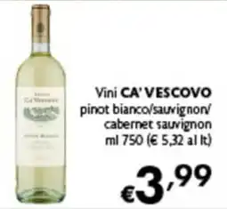 Spak Supermercati Vini CA' VESCOVO offerta