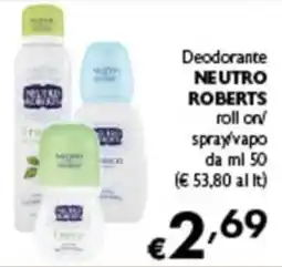 Spak Supermercati Deodorante Neutro Roberts offerta
