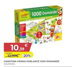 Toys Center Carotina Penna Parlante 1000 Domande offerta