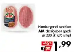 Spak Supermercati Hamburger di tacchino AIA classico offerta