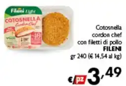 Spak Supermercati Cotosnella cordon chef con filetti di pollo Fileni offerta